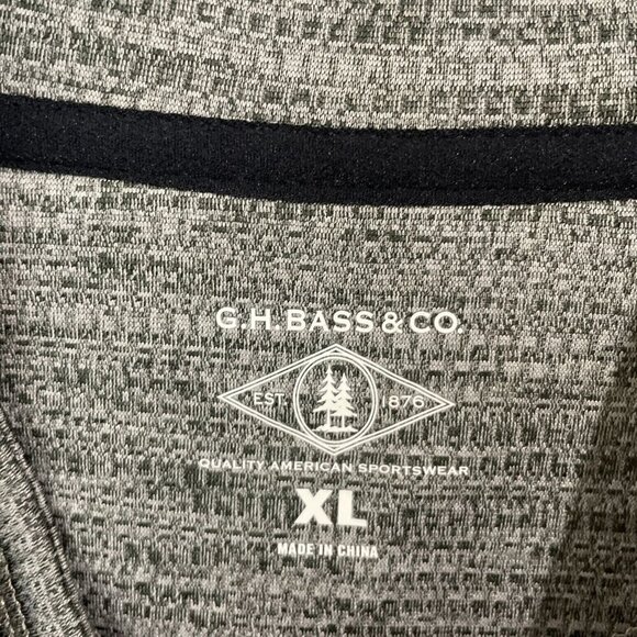 NEW G.H. Bass & Co. Mens XL Mixed Media 1/4 Zip Pullover Gray Sweatshirt - Picture 4 of 7